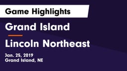 Grand Island  vs Lincoln Northeast  Game Highlights - Jan. 25, 2019