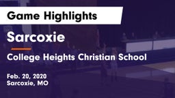 Sarcoxie  vs College Heights Christian School Game Highlights - Feb. 20, 2020