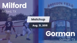 Matchup: Milford  vs. Gorman  2018