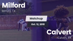 Matchup: Milford  vs. Calvert  2018