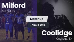 Matchup: Milford  vs. Coolidge  2018