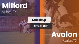 Matchup: Milford  vs. Avalon  2018