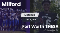Matchup: Milford  vs. Fort Worth THESA 2019