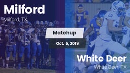 Matchup: Milford  vs. White Deer  2019