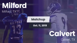 Matchup: Milford  vs. Calvert  2019