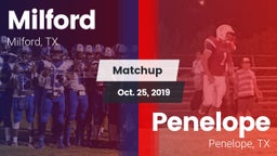Matchup: Milford  vs. Penelope  2019