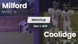 Matchup: Milford  vs. Coolidge  2019