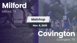 Matchup: Milford  vs. Covington  2020