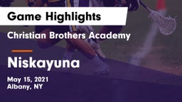 Christian Brothers Academy  vs Niskayuna  Game Highlights - May 15, 2021