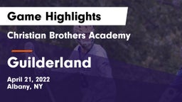 Christian Brothers Academy  vs Guilderland  Game Highlights - April 21, 2022