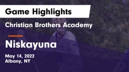 Christian Brothers Academy  vs Niskayuna  Game Highlights - May 14, 2022