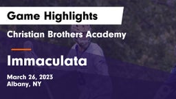 Christian Brothers Academy  vs Immaculata  Game Highlights - March 26, 2023