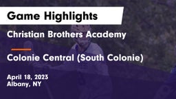 Christian Brothers Academy  vs Colonie Central  (South Colonie) Game Highlights - April 18, 2023