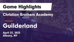 Christian Brothers Academy  vs Guilderland  Game Highlights - April 22, 2023