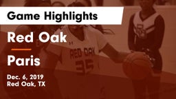 Red Oak  vs Paris  Game Highlights - Dec. 6, 2019