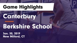 Canterbury  vs Berkshire School Game Highlights - Jan. 30, 2019