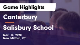 Canterbury  vs Salisbury School Game Highlights - Nov. 14, 2020