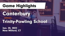 Canterbury  vs Trinity-Pawling School Game Highlights - Jan. 20, 2022