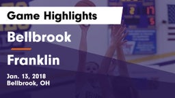 Bellbrook  vs Franklin  Game Highlights - Jan. 13, 2018