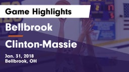 Bellbrook  vs Clinton-Massie  Game Highlights - Jan. 31, 2018