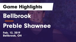 Bellbrook  vs Preble Shawnee  Game Highlights - Feb. 12, 2019