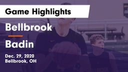 Bellbrook  vs Badin  Game Highlights - Dec. 29, 2020