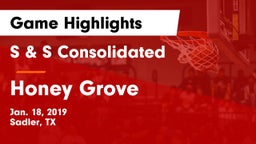 S & S Consolidated  vs Honey Grove  Game Highlights - Jan. 18, 2019