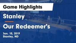Stanley  vs Our Redeemer's  Game Highlights - Jan. 10, 2019
