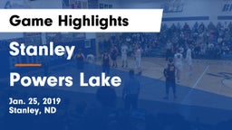 Stanley  vs Powers Lake  Game Highlights - Jan. 25, 2019