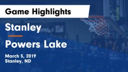 Stanley  vs Powers Lake  Game Highlights - March 5, 2019
