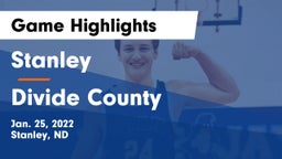 Stanley  vs Divide County  Game Highlights - Jan. 25, 2022