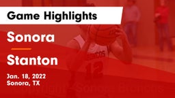 Sonora  vs Stanton  Game Highlights - Jan. 18, 2022