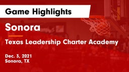 Sonora  vs Texas Leadership Charter Academy  Game Highlights - Dec. 3, 2021