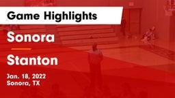 Sonora  vs Stanton  Game Highlights - Jan. 18, 2022