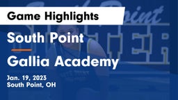 South Point  vs Gallia Academy Game Highlights - Jan. 19, 2023