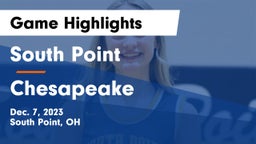 South Point  vs Chesapeake  Game Highlights - Dec. 7, 2023