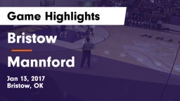 Bristow  vs Mannford  Game Highlights - Jan 13, 2017