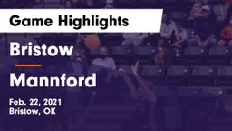 Bristow  vs Mannford  Game Highlights - Feb. 22, 2021