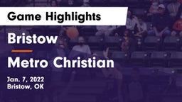 Bristow  vs Metro Christian  Game Highlights - Jan. 7, 2022