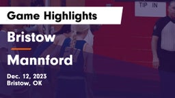 Bristow  vs Mannford  Game Highlights - Dec. 12, 2023