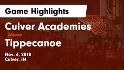Culver Academies vs Tippecanoe  Game Highlights - Nov. 6, 2018