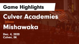 Culver Academies vs Mishawaka  Game Highlights - Dec. 4, 2020