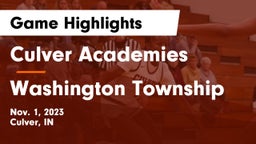 Culver Academies vs Washington Township  Game Highlights - Nov. 1, 2023