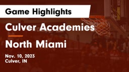 Culver Academies vs North Miami  Game Highlights - Nov. 10, 2023