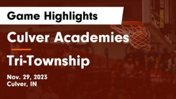 Culver Academies vs Tri-Township Game Highlights - Nov. 29, 2023