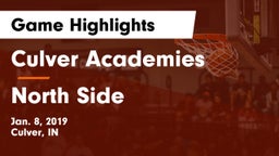 Culver Academies vs North Side  Game Highlights - Jan. 8, 2019
