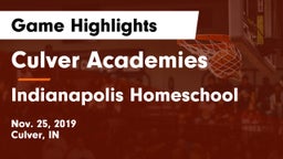 Culver Academies vs Indianapolis Homeschool Game Highlights - Nov. 25, 2019