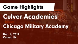 Culver Academies vs Chicago Military Academy Game Highlights - Dec. 6, 2019