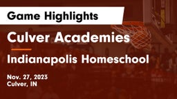 Culver Academies vs Indianapolis Homeschool Game Highlights - Nov. 27, 2023