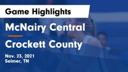 McNairy Central  vs Crockett County  Game Highlights - Nov. 23, 2021